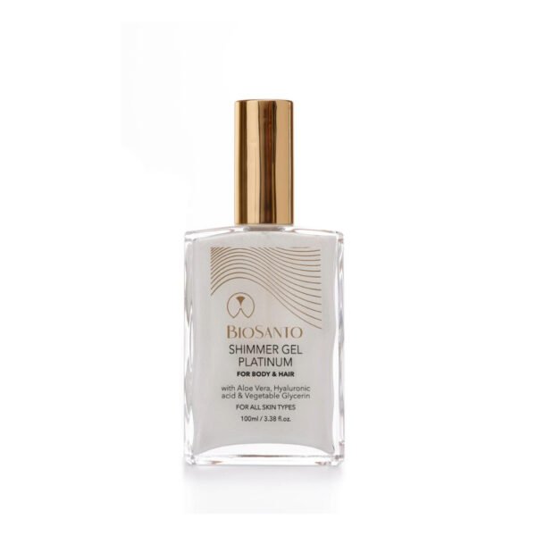 SHIMMER GEL PLATINUM FOR BODY AND HAIR BIOSANTO 100ml