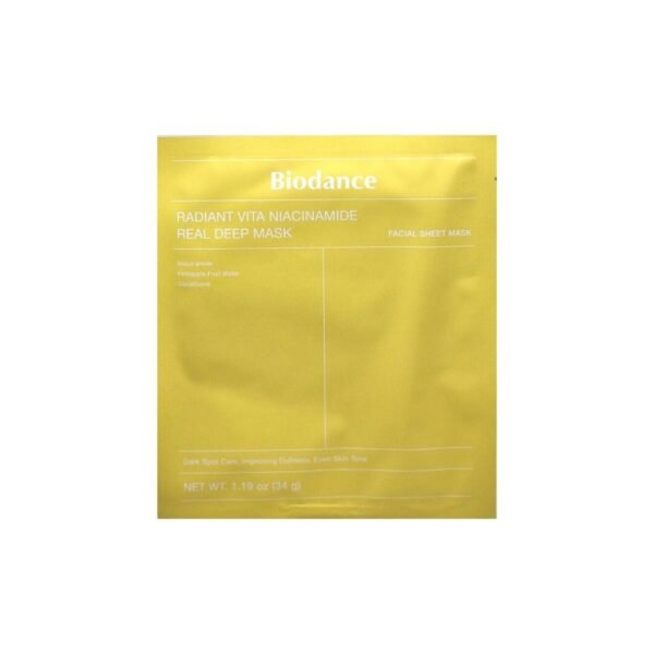 RADIANT VITA NIACINAMIDE REAL DEEP MASK YELLOW BIODANCE