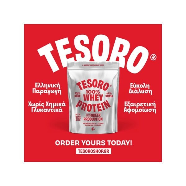 whey plus ΠΡΩΤΕΙΝΗ ΟΡΟΥ ΓΑΛΑΚΤΟΣ ΜΕ ΓΕΥΣΗ CHOCO HAZELNUT TESORO 1kg