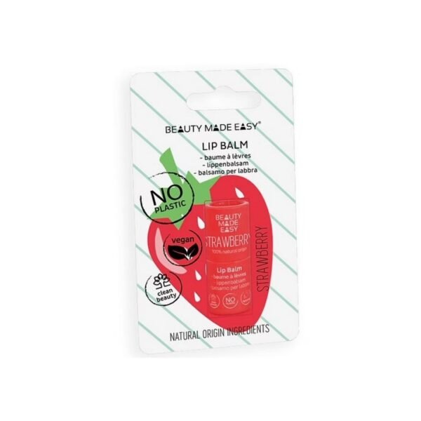 BME LIP BALM STRAWBERRY LIP BALM STRAWBERRY BEAUTY MADE EASY 5.5gr
