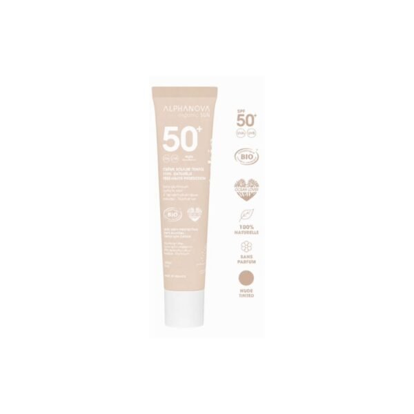 ΑΝΤΗΛΙΑΚΗ ΟΡΓΑΝΙΚΗ ΚΡΕΜΑ ΠΡΟΣΩΠΟΥ NUDE SPF50+ ALPHANOVA 50ml